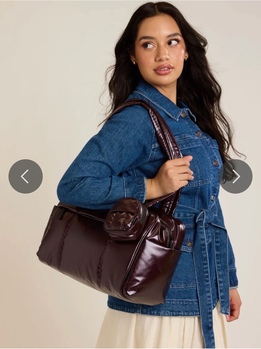 Calpak Burgundy Travel Tote Bag - Picture 4 of 5